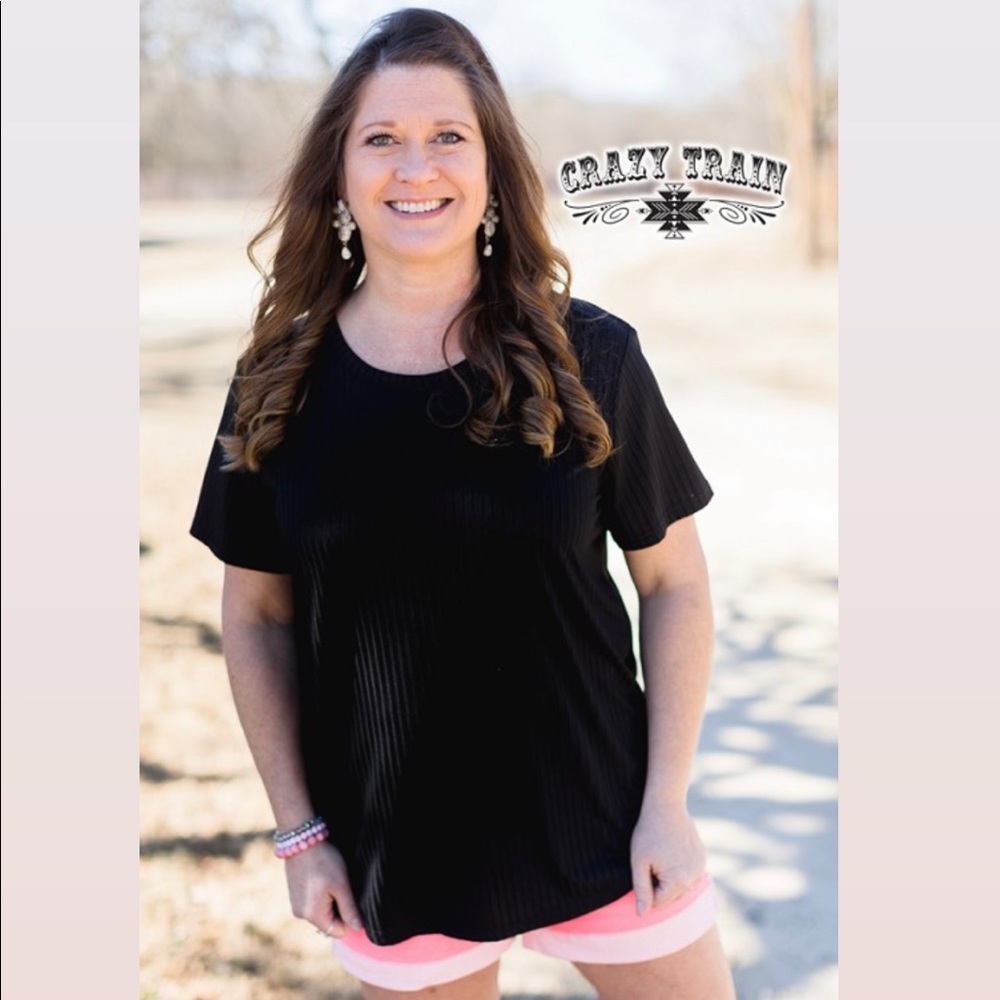 NWT! CrAzy TrAiN Solid Choice Black Blouse 👚 🛍